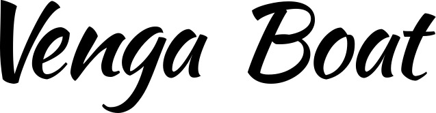 Vorschau des Bootsnamens "Venga Boat" als Schriftzug für "Bootsbeschriftung Klassisch 73"