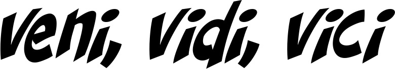 Vorschau des Bootsnamens "veni, vidi, vici" als Schriftzug für "Bootsbeschriftung Klassisch 31"