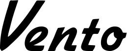 Vorschau des Bootsnamens "Vento" als Schriftzug für "Bootsbeschriftung Klassisch 66"
