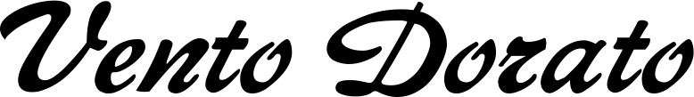 Vorschau des Bootsnamens "Vento Dorato" als Schriftzug für "Bootsbeschriftung Klassisch 12"