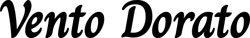 Vorschau des Bootsnamens "Vento Dorato" als Schriftzug für "Bootsbeschriftung Klassisch 51"