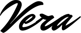 Vorschau des Bootsnamens "Vera" als Schriftzug für "Bootsbeschriftung Klassisch 82"