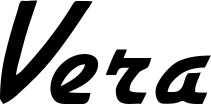 Vorschau des Bootsnamens "Vera" als Schriftzug für "Bootsbeschriftung Klassisch 66"