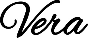 Vorschau des Bootsnamens "Vera" als Schriftzug für "Bootsbeschriftung Klassisch 35"