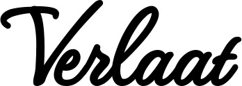Vorschau des Bootsnamens "Verlaat" als Schriftzug für "Bootsbeschriftung Klassisch 111"