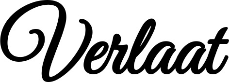 Vorschau des Bootsnamens "Verlaat" als Schriftzug für "Bootsbeschriftung Klassisch 68"