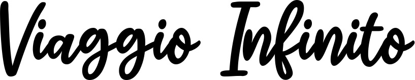 Vorschau des Bootsnamens "Viaggio Infinito" als Schriftzug für "Bootsbeschriftung Klassisch 74"