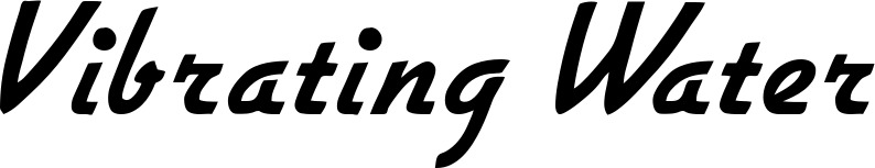 Vorschau des Bootsnamens "Vibrating Water" als Schriftzug für "Bootsbeschriftung Klassisch 66"