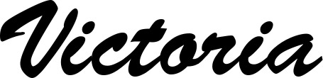 Vorschau des Bootsnamens "Victoria" als Schriftzug für "Bootsbeschriftung Klassisch 03"