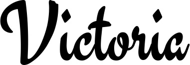 Vorschau des Bootsnamens "Victoria" als Schriftzug für "Bootsbeschriftung Klassisch 63"