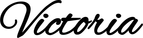 Vorschau des Bootsnamens "Victoria" als Schriftzug für "Style Klassisch 35"