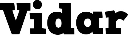 Vorschau des Bootsnamens "Vidar" als Schriftzug für "Bootsbeschriftung Fett 03"