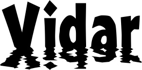 Vorschau des Bootsnamens "Vidar" als Schriftzug für "Bootsbeschriftung Neu 13"