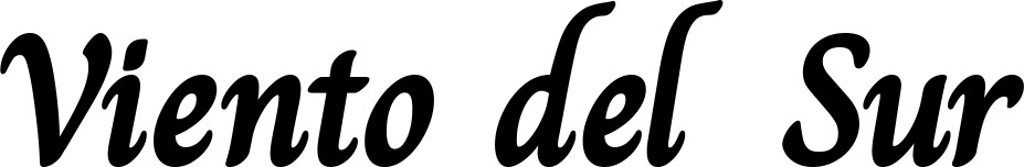 Vorschau des Bootsnamens "Viento del Sur" als Schriftzug für "Bootsbeschriftung Klassisch 51"