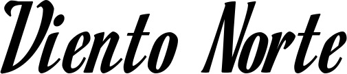 Vorschau des Bootsnamens "Viento Norte" als Schriftzug für "Bootsbeschriftung Klassisch 93"