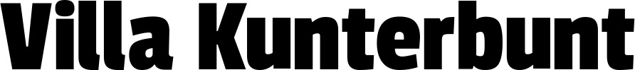 Vorschau des Bootsnamens "Villa Kunterbunt" als Schriftzug für "Bootsbeschriftung Fett 30"