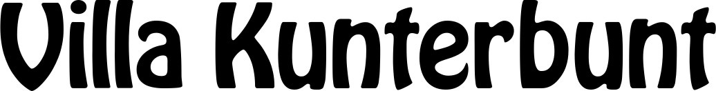 Vorschau des Bootsnamens "Villa Kunterbunt" als Schriftzug für "Bootsbeschriftung Fett 01"