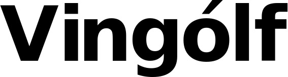 Vorschau des Bootsnamens "Vingólf" als Schriftzug für "Bootsbeschriftung Fett 04"