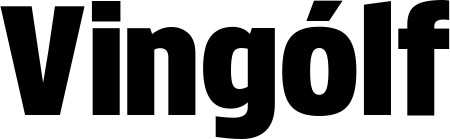 Vorschau des Bootsnamens "Vingólf" als Schriftzug für "Bootsbeschriftung Fett 33"
