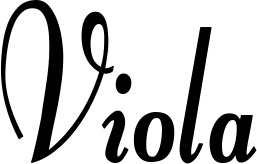 Vorschau des Bootsnamens "Viola" als Schriftzug für "Bootsbeschriftung Klassisch 76"
