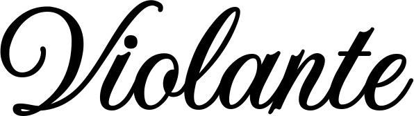 Vorschau des Bootsnamens "Violante" als Schriftzug für "Bootsbeschriftung Klassisch 70"