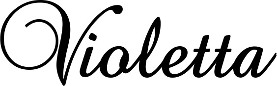 Vorschau des Bootsnamens "Violetta" als Schriftzug für "Bootsbeschriftung Klassisch 02-A"