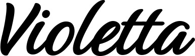 Vorschau des Bootsnamens "Violetta" als Schriftzug für "Bootsbeschriftung Klassisch 48"