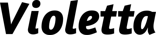 Vorschau des Bootsnamens "Violetta" als Schriftzug für "Bootsbeschriftung Kursiv 01"