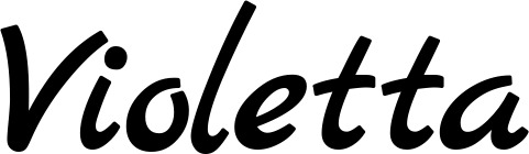 Vorschau des Bootsnamens "Violetta" als Schriftzug für "Bootsbeschriftung Klassisch 45"