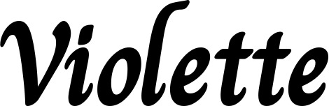 Vorschau des Bootsnamens "Violette" als Schriftzug für "Bootsbeschriftung Klassisch 51"