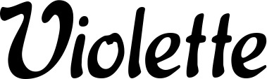 Vorschau des Bootsnamens "Violette" als Schriftzug für "Bootsbeschriftung Klassisch 15"