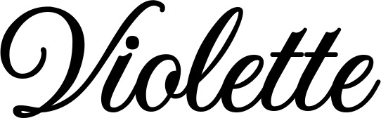 Vorschau des Bootsnamens "Violette" als Schriftzug für "Bootsbeschriftung Klassisch 70"