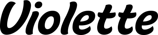 Vorschau des Bootsnamens "Violette" als Schriftzug für "Bootsbeschriftung Klassisch 14"