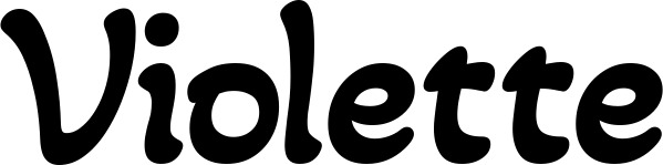 Vorschau des Bootsnamens "Violette" als Schriftzug für "Style Klassisch 103"