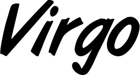 Vorschau des Bootsnamens "Virgo" als Schriftzug für "Bootsbeschriftung Klassisch 38"