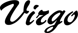 Vorschau des Bootsnamens "Virgo" als Schriftzug für "Bootsbeschriftung Klassisch 12"