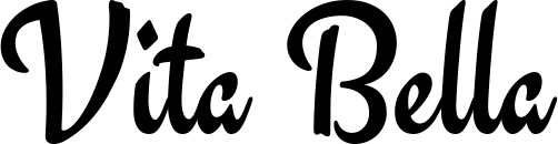Vorschau des Bootsnamens "Vita Bella" als Schriftzug für "Bootsbeschriftung Klassisch 63"