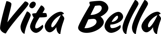 Vorschau des Bootsnamens "Vita Bella" als Schriftzug für "Bootsbeschriftung Klassisch 19"