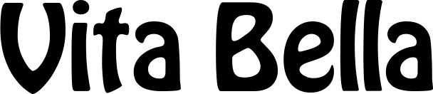 Vorschau des Bootsnamens "Vita Bella" als Schriftzug für "Bootsbeschriftung Fett 01"