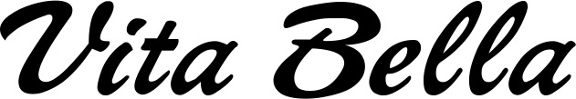 Vorschau des Bootsnamens "Vita Bella" als Schriftzug für "Bootsbeschriftung Klassisch 12"