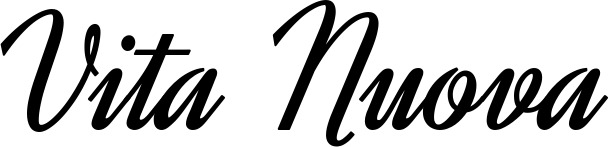 Vorschau des Bootsnamens "Vita Nuova" als Schriftzug für "Bootsbeschriftung Klassisch 44"
