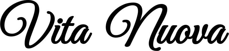 Vorschau des Bootsnamens "Vita Nuova" als Schriftzug für "Bootsbeschriftung Klassisch 68"