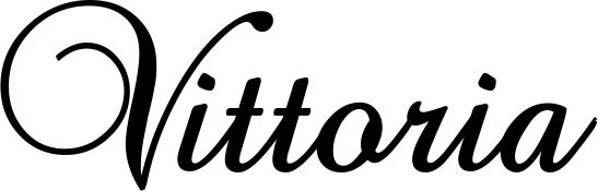 Vorschau des Bootsnamens "Vittoria" als Schriftzug für "Bootsbeschriftung Klassisch 02-A"
