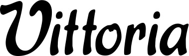 Vorschau des Bootsnamens "Vittoria" als Schriftzug für "Bootsbeschriftung Klassisch 15"