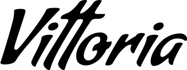 Vorschau des Bootsnamens "Vittoria" als Schriftzug für "Bootsbeschriftung Klassisch 57"