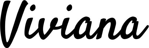 Vorschau des Bootsnamens "Viviana" als Schriftzug für "Bootsbeschriftung Klassisch 96"