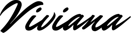Vorschau des Bootsnamens "Viviana" als Schriftzug für "Bootsbeschriftung Klassisch 82"