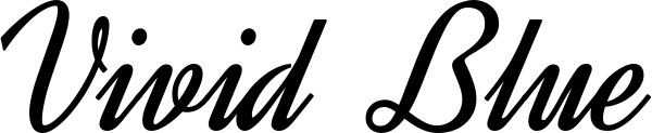Vorschau des Bootsnamens "Vivid Blue" als Schriftzug für "Bootsbeschriftung Klassisch 44"