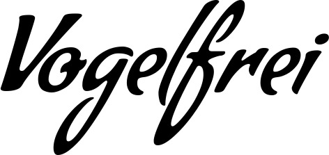 Vorschau des Bootsnamens "Vogelfrei" als Schriftzug für "Bootsbeschriftung Klassisch 57"