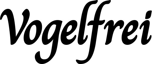 Vorschau des Bootsnamens "Vogelfrei" als Schriftzug für "Bootsbeschriftung Klassisch 51"
